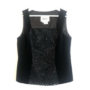 CARISSIMO Sleeveless Embroidered Top Size 10